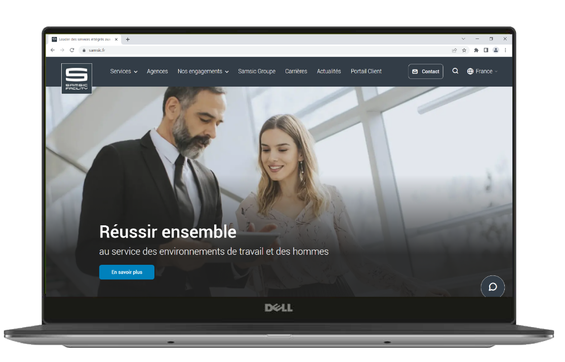 nouveau site web samsic facility